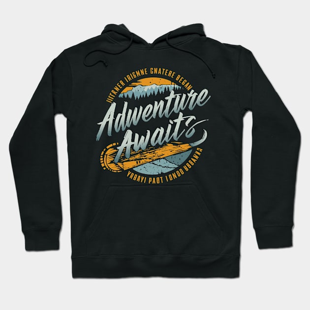 "Adventure Awaits" - Vector Design Mart (Toufiq Ahmed) Hoodie by Vector Design Mart